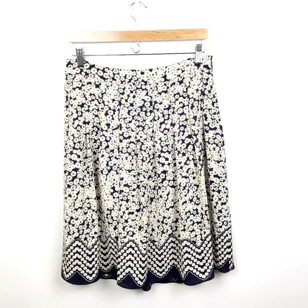 Talbots Flower Print Midi Skirt